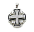 Sterling Silver Enamel Jerusalem Cross Pendant